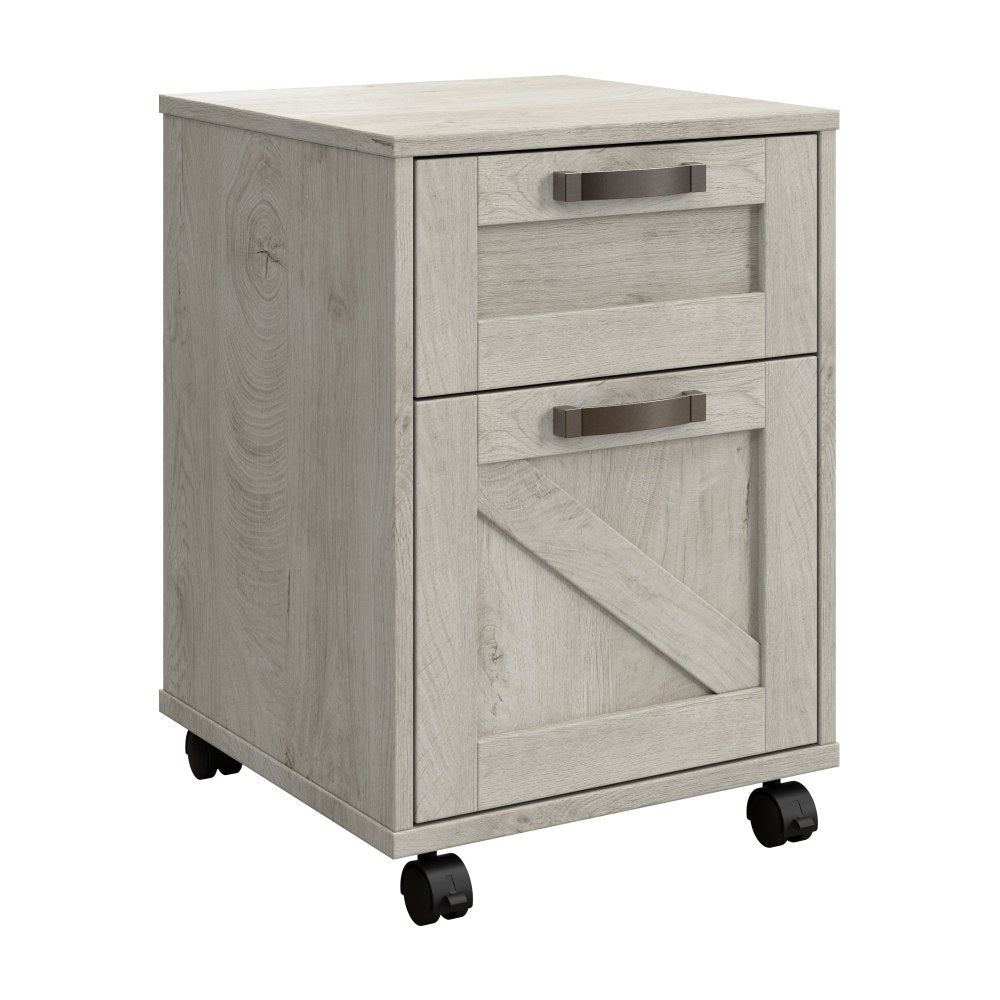 Bush Furniture Knoxville 17inD Vertical 2-Drawer Mobile File Cabinet, Cottage White, Delivery