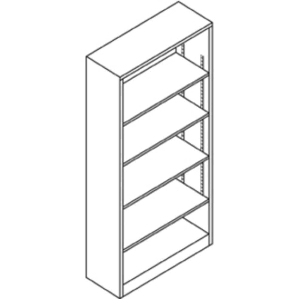 HON Brigade Steel Modular Shelving Bookcase, 5 Shelves, 71inH x 34-1/2inW x 12-5/8inD, Charcoal