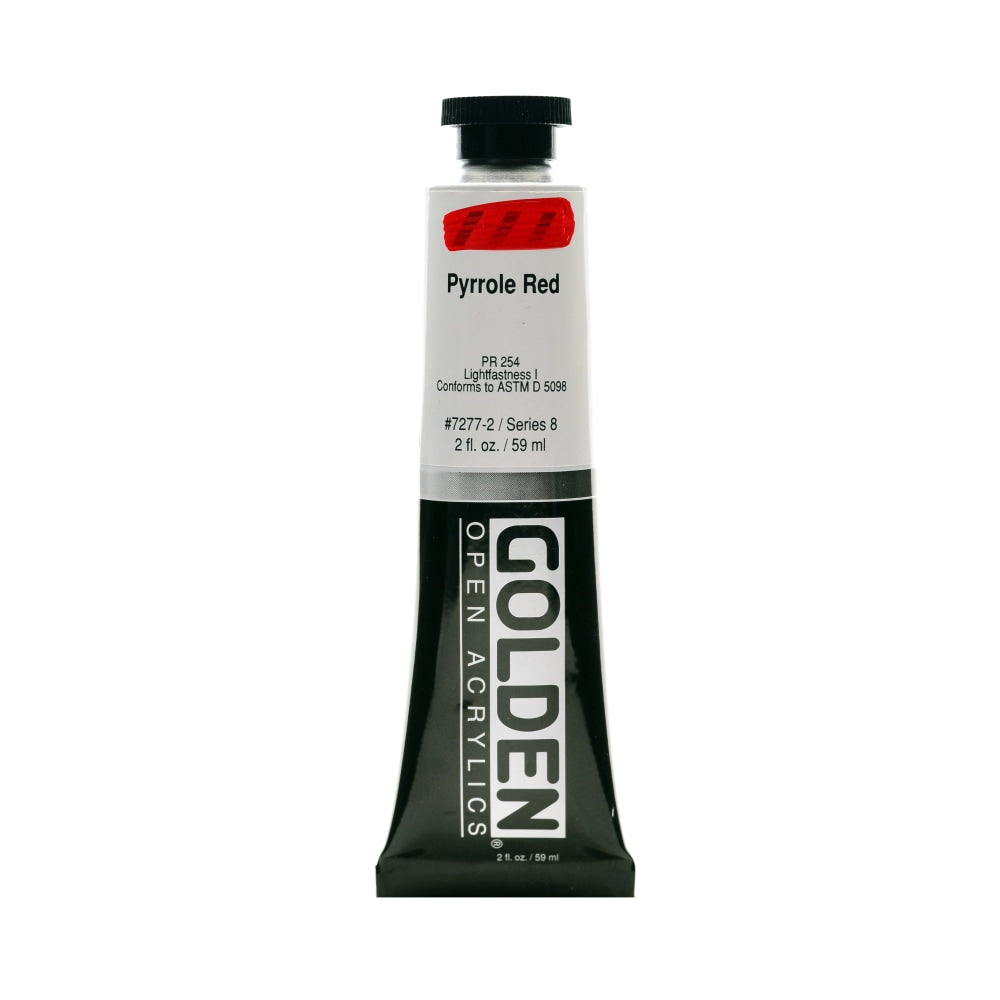 Golden OPEN Acrylic Paint, 2 Oz Tube, Pyrrole Red