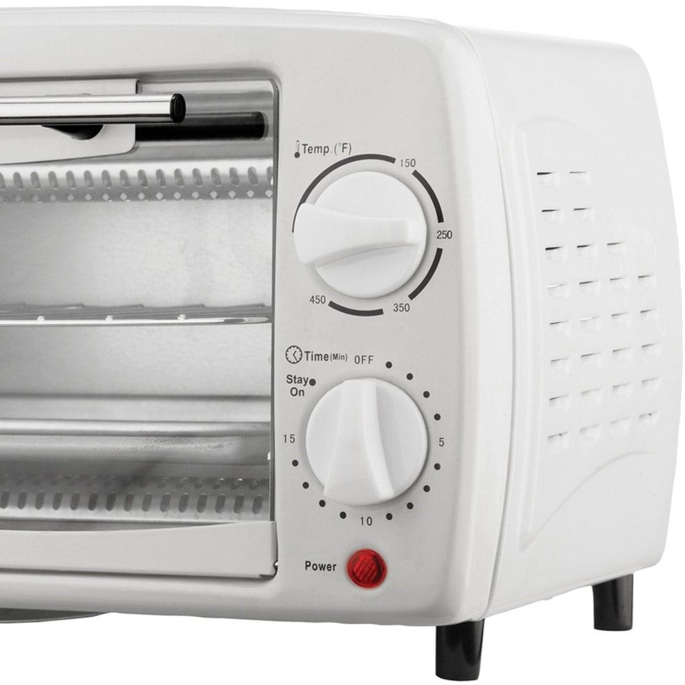 Brentwood 4-Slice Toaster Oven And Broiler, 9-1/2inH x 15-1/2inW x 9inD, White