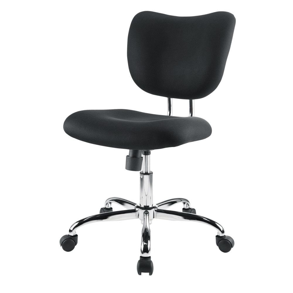 Realspace Jancy Mesh Low-Back Task Chair, Black/Chrome, BIFMA Compliant