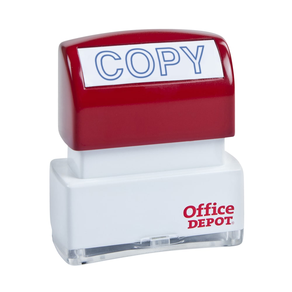 Office Depot Brand Pre-Inked Message Stamp, "Copy", Blue