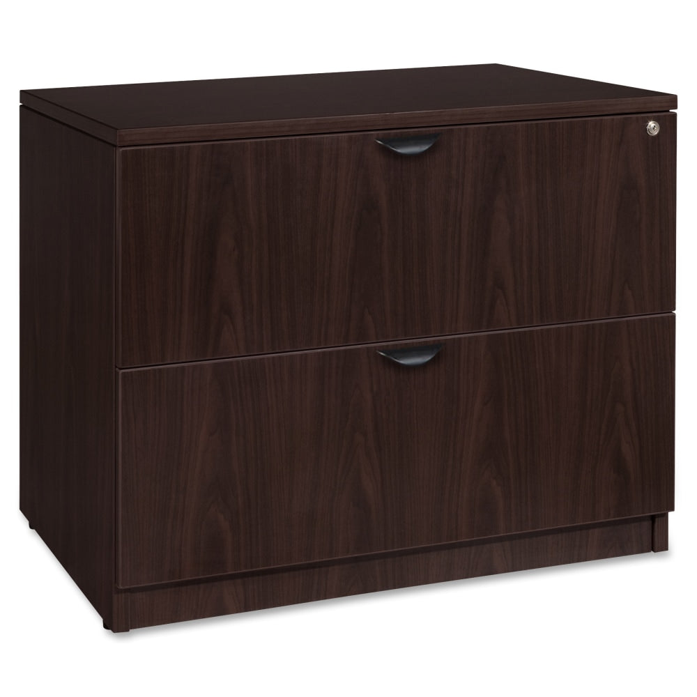 Lorell Prominence 2.0 36inW x 22inD Lateral 2-Drawer File Cabinet, Espresso