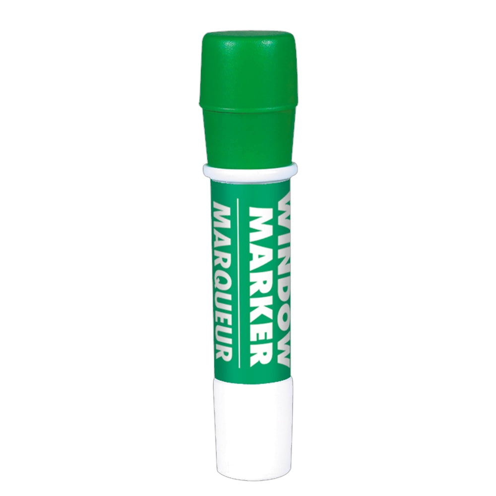 Amscan Window Markers, Broad Point, Green Barrel, Green Ink, Pack Of 4 Markers