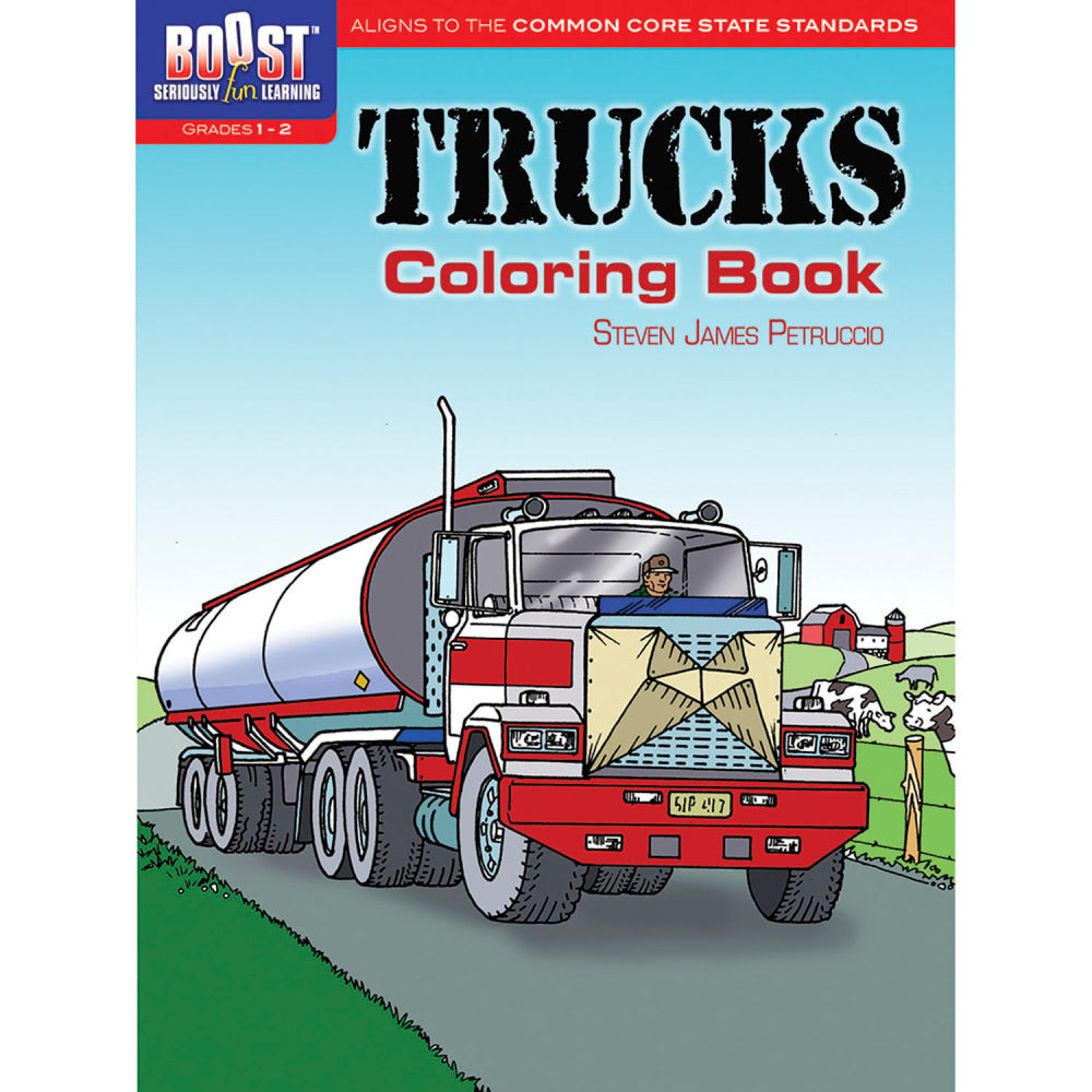 Dover Publications BOOST Coloring Books, Trucks, Pack Of 6 Books