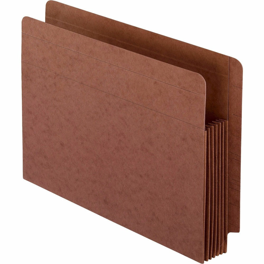 Pendaflex Fiber Stock Heavy-Duty Expanding Pocket Folders, 5 1/4in Expansion, Letter Size, 30% Recycled, Red, Box Of 10 Folders