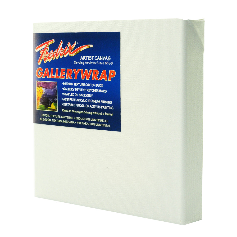 Fredrix Gallerywrap Stretched Canvases, 10in x 10in x 1in, Pack Of 2