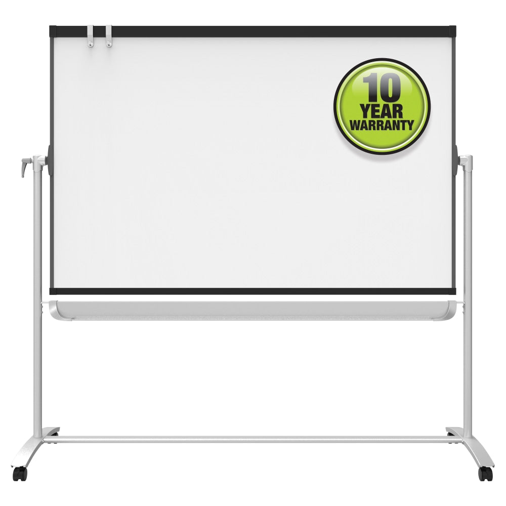 Quartet Prestige 2 Magnetic Dry-Erase Whiteboard With Mobile Easel, 72in x 48in, Plastic Frame With Graphite Finish