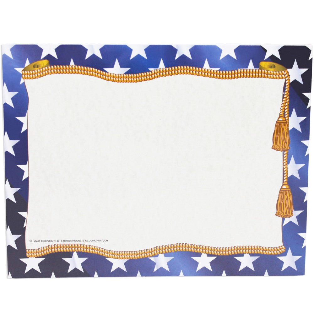 Hayes Certificates, 8-1/2in x 11in, Stars Border, 50 Certificates Per Pack, Set Of 3 Packs