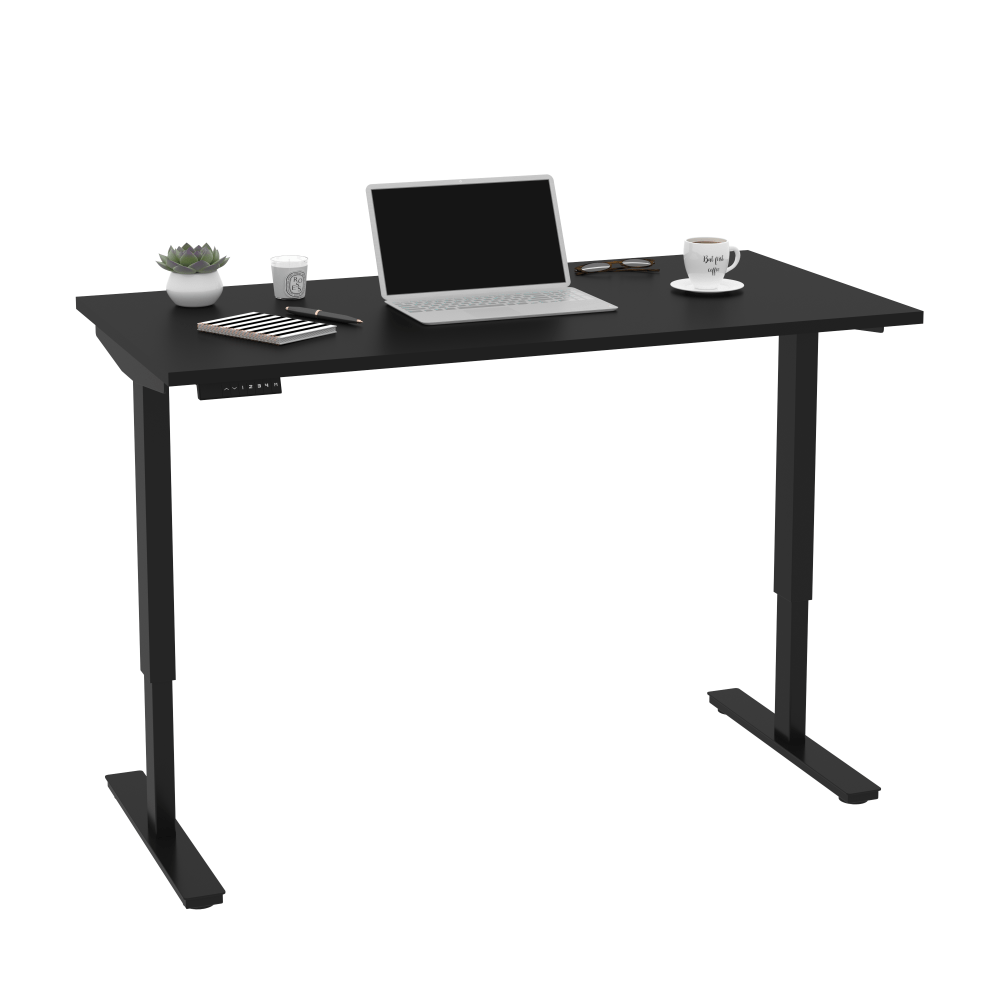 Bestar Universel Electric 60inW Standing Desk, Electric, Black