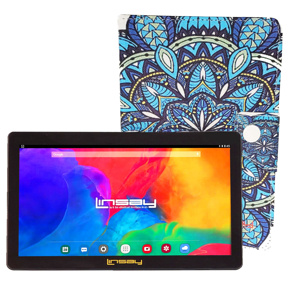 Linsay F7 Tablet, 7in Screen, 2GB Memory, 64GB Storage, Android 13, Mandala Blue