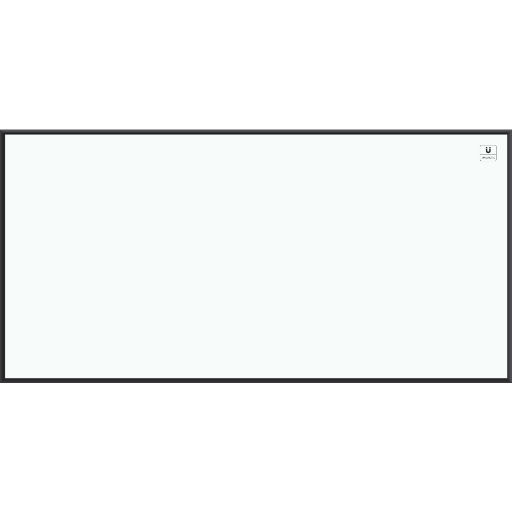 U Brands Magnetic Dry-Erase Board, 95in x 47in, Black Aluminum Frame