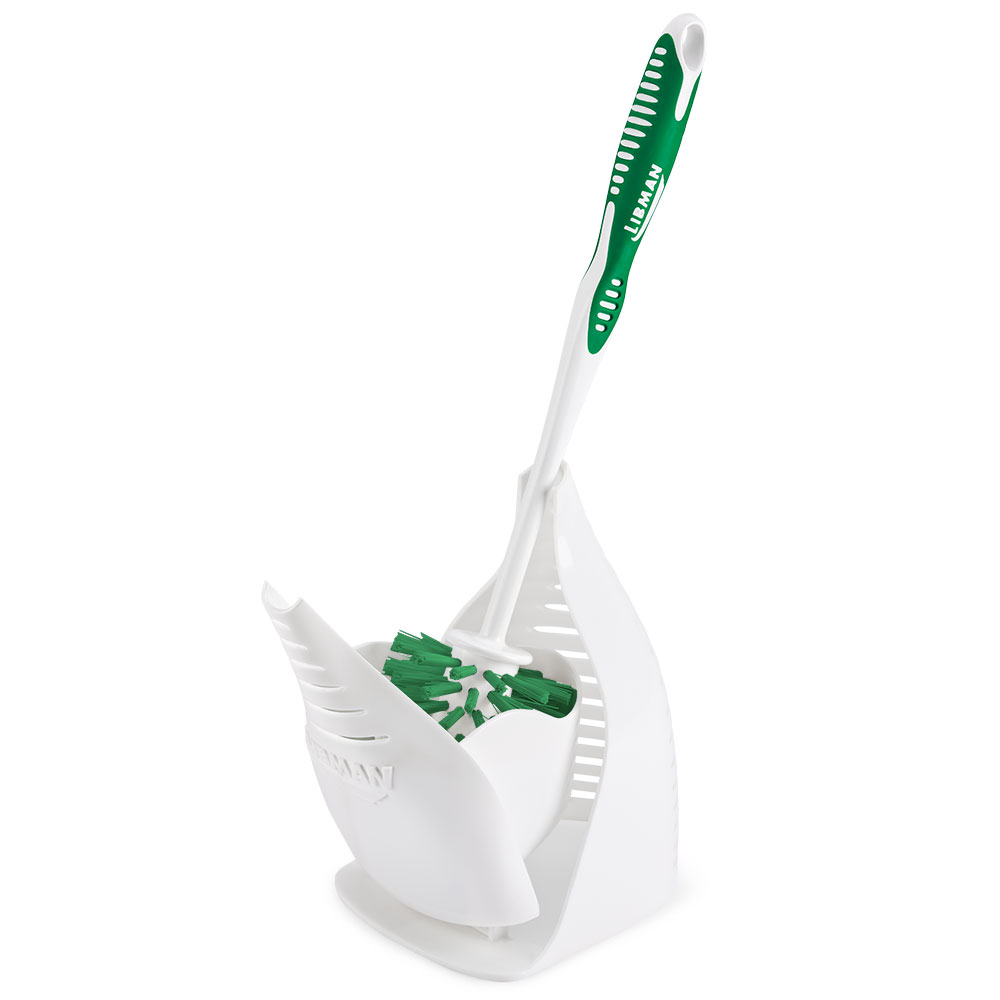 Libman Commercial Designer Bowl Brushes And Caddies, 14-1/2in, Green/White, Pack Of 4 Brushes