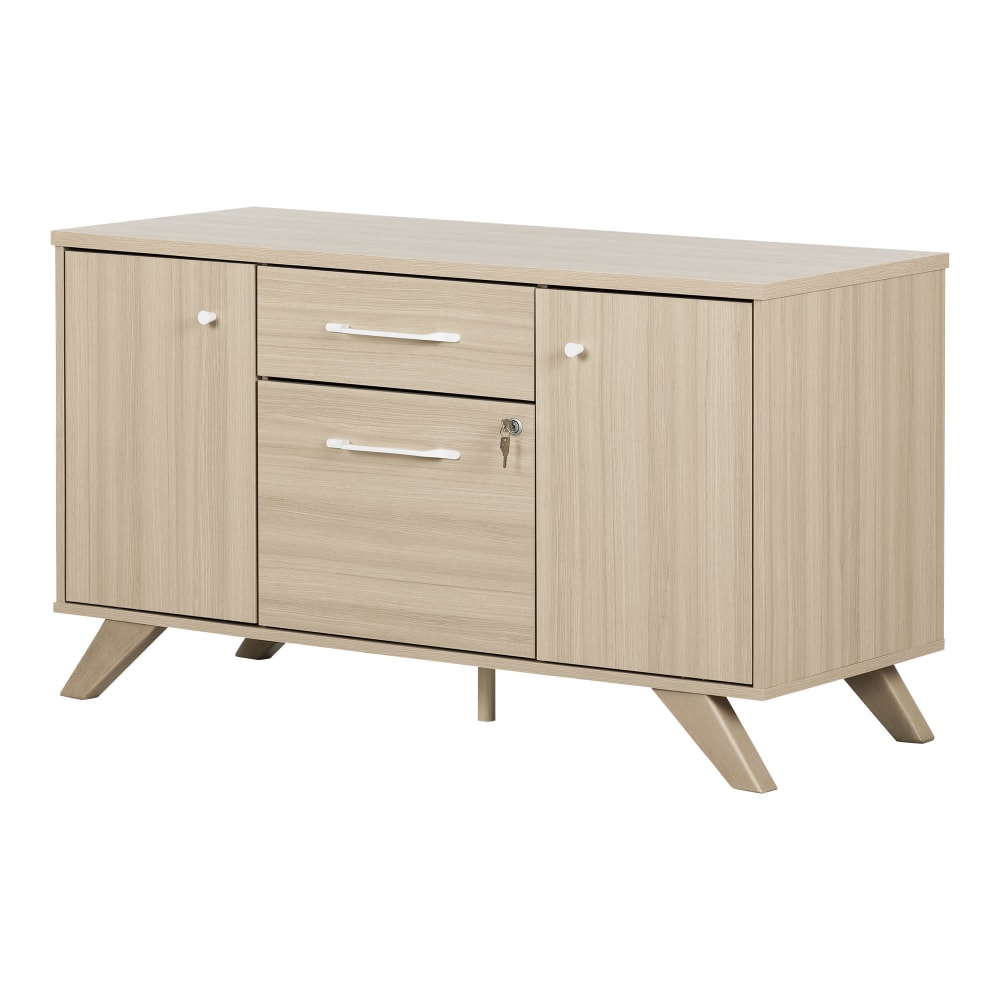 South Shore Helsy 47-3/4inW x 18-1/2inD Lateral 2-Drawer File Cabinet Credenza, Soft Elm