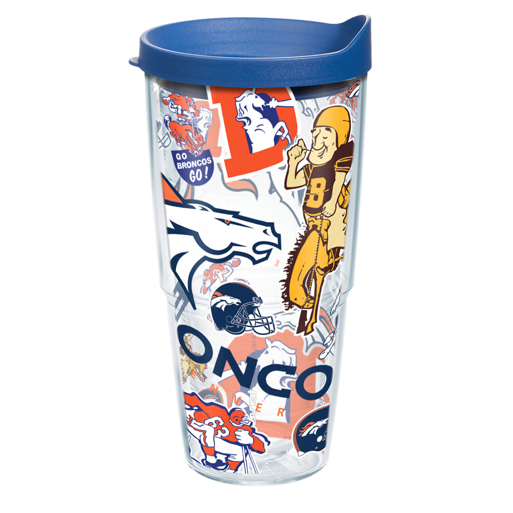 Tervis NFL All-Over Tumbler With Lid, 24 Oz, Denver Broncos