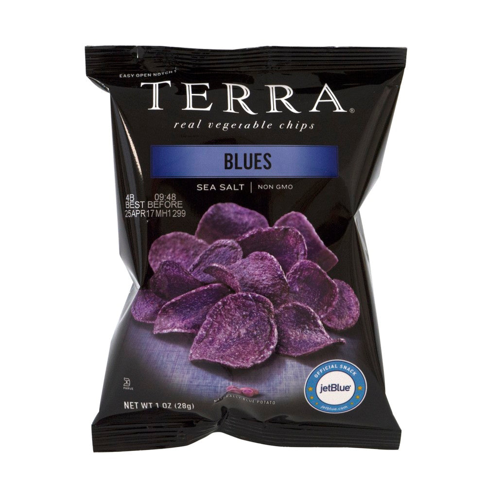 Terra Real Vegetable Chips, Blue, 1 Oz, Pack Of 24