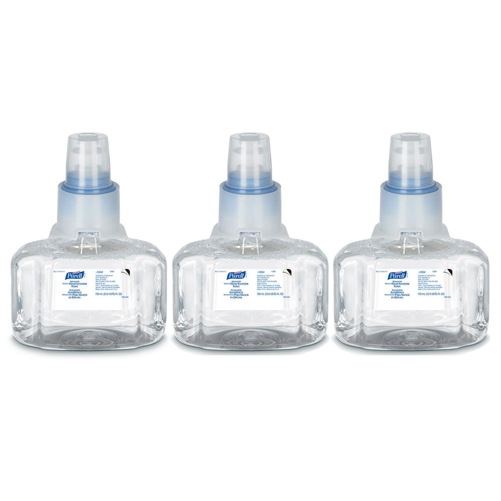 Purell LTX-7 Advanced Foaming Hand Sanitizer Refills, 23.67 Oz, Case Of 3