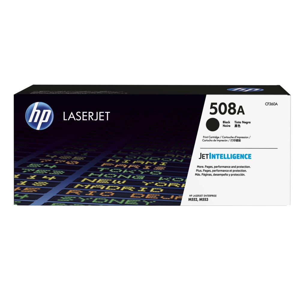 HP 508A Black Toner Cartridge, CF360A