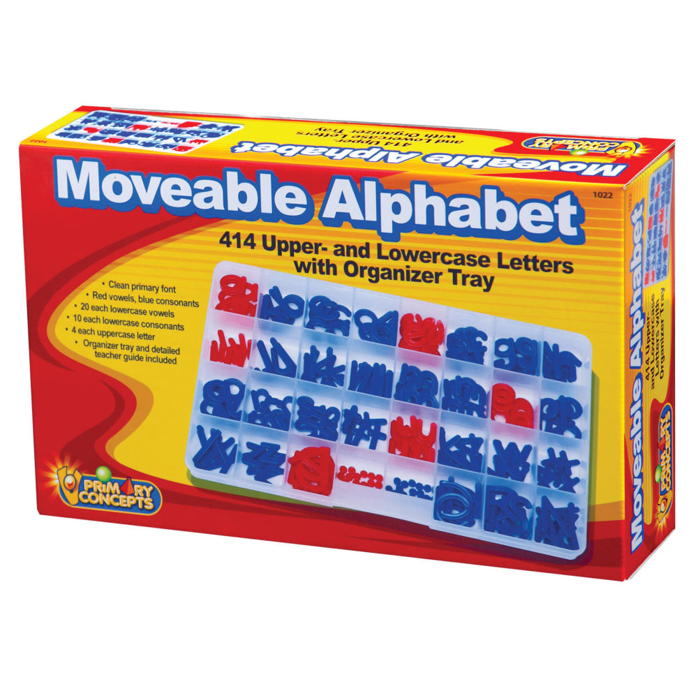 Primary Concepts Complete Movable Alphabet Set With Organizer, Pre-K - Grade 4