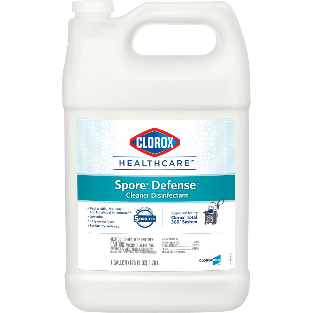 Clorox Healthcare Spore10 Defense Cleaner Disinfectant, Refill Bottle, 128 Ounces (Pack of 4)