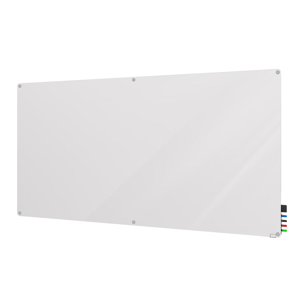 Ghent Harmony Magnetic Glass Unframed Dry-Erase Whiteboard with Radius Corners, 48in x 96in, White