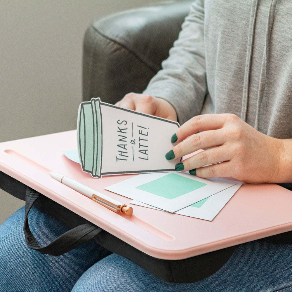 LapGear Compact Lap Desk, 10in x 13-3/4in, Rose Quartz