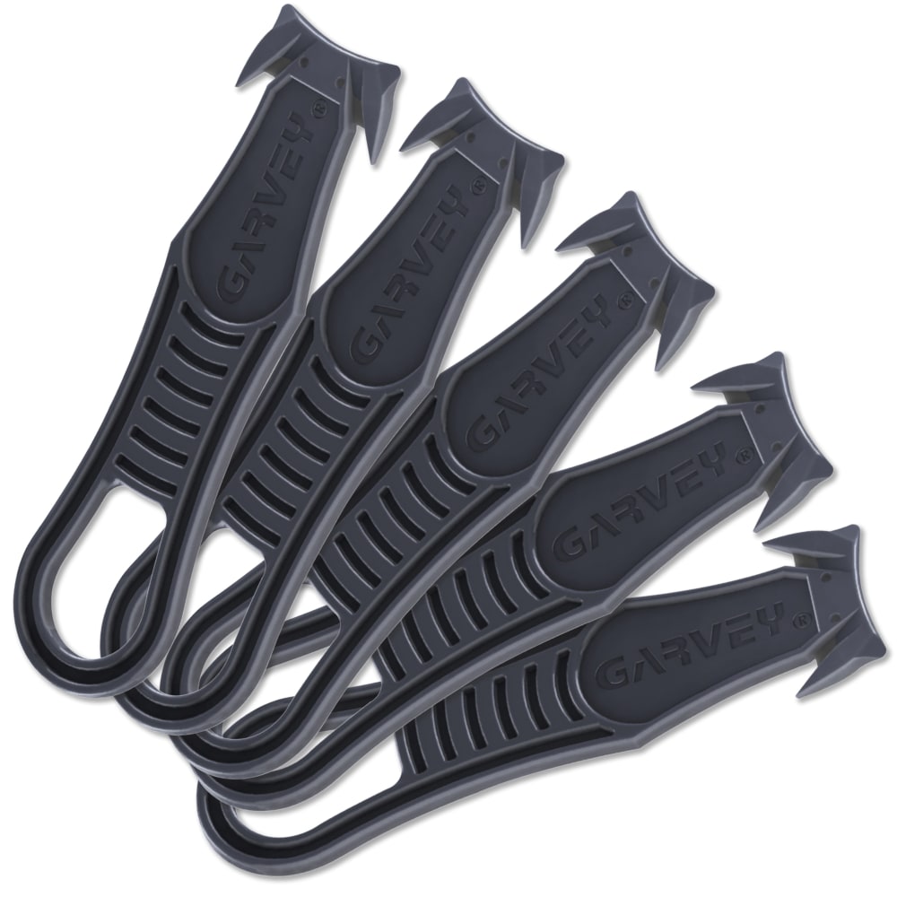 Garvey Klever Kutter Box Cutter Knives Safety Cutter, Plastic, 4in Length, Black Pack Of 5