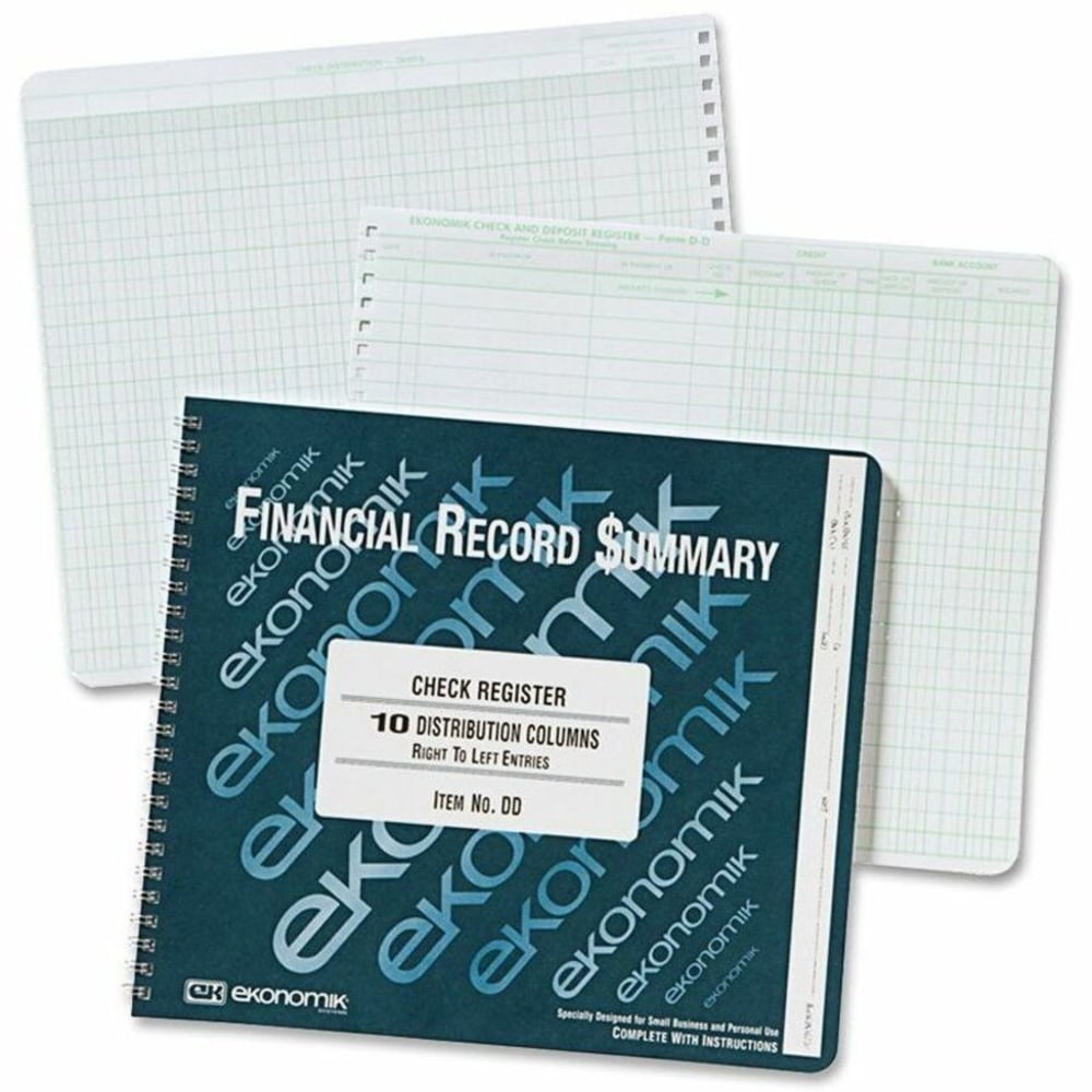 Ekonomik Financial Record Summary, 8 3/4in x 10in, 100% Recycled