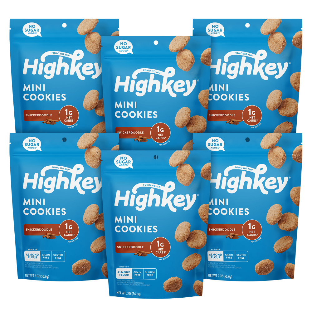 High Key Snickerdoodle Cookies, 2 Oz, Case Of 6 Bags