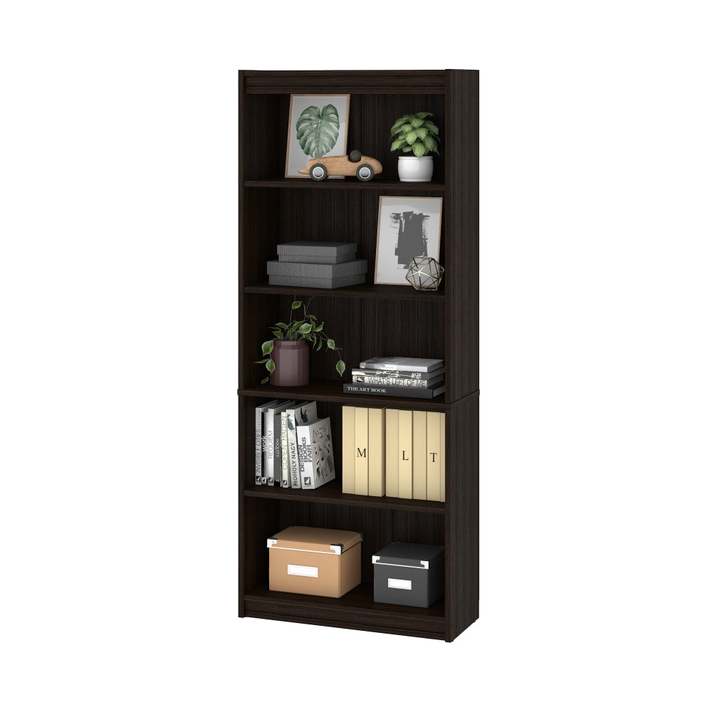 Bestar Universel 72inH Standard Bookcase, Dark Chocolate