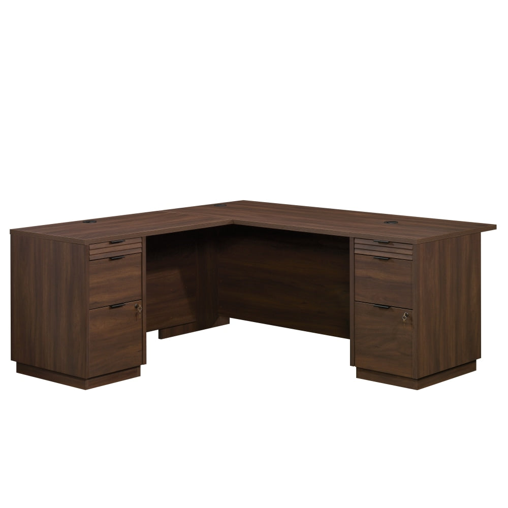 Sauder Palo Alto 72inW Commercial L-Shaped Computer Desk, Spiced Mahogany