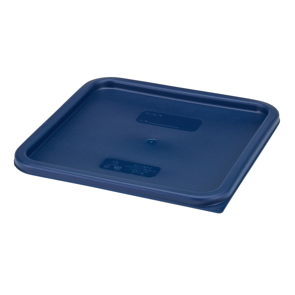 Cambro CamSquare Lids For 12/18/22 Qt Storage Containers, Midnight Blue, Pack Of 6 Lids