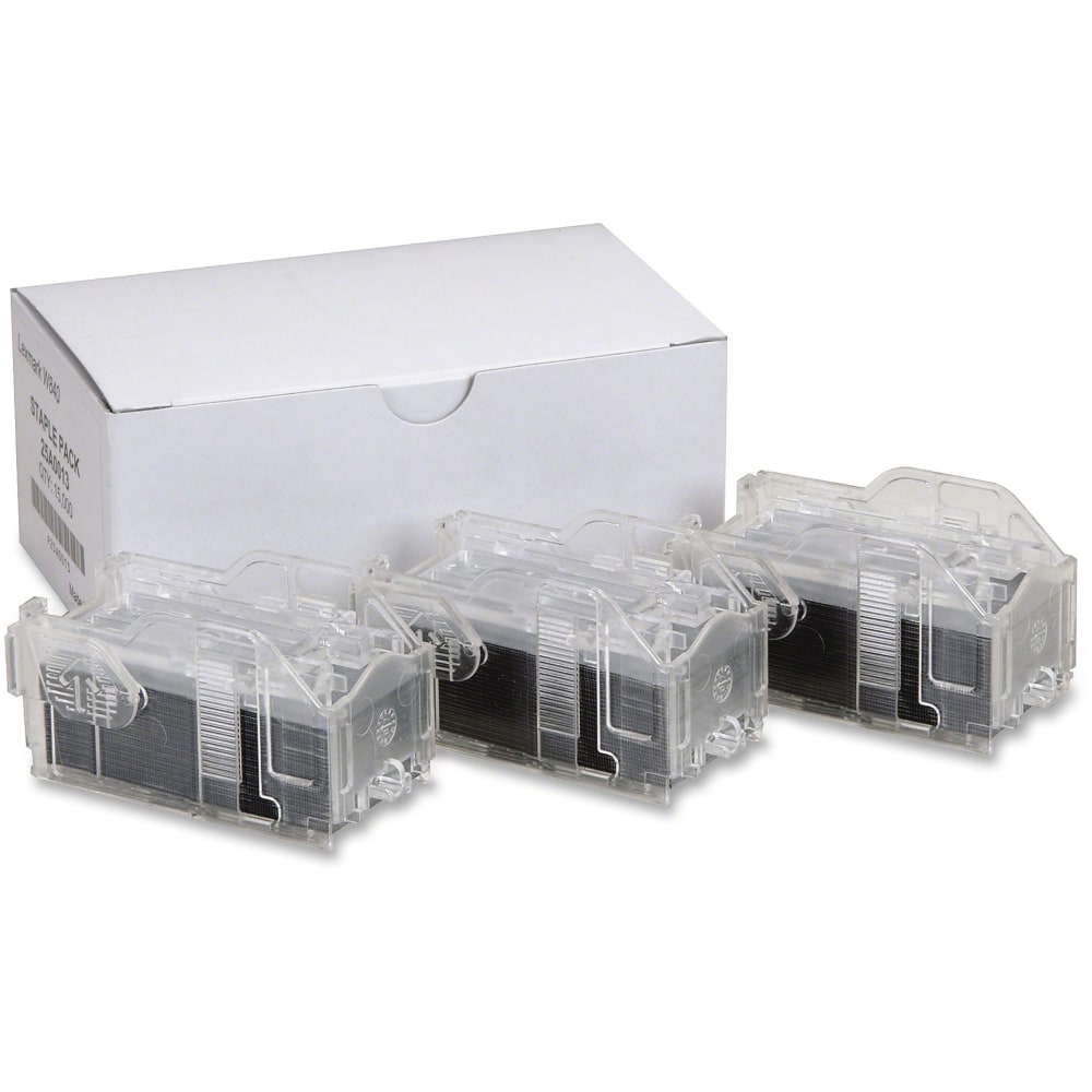 Lexmark 25A0013 Copier Staples, 5,000 Staples Per Cartridge, Box Of 3 Cartridges