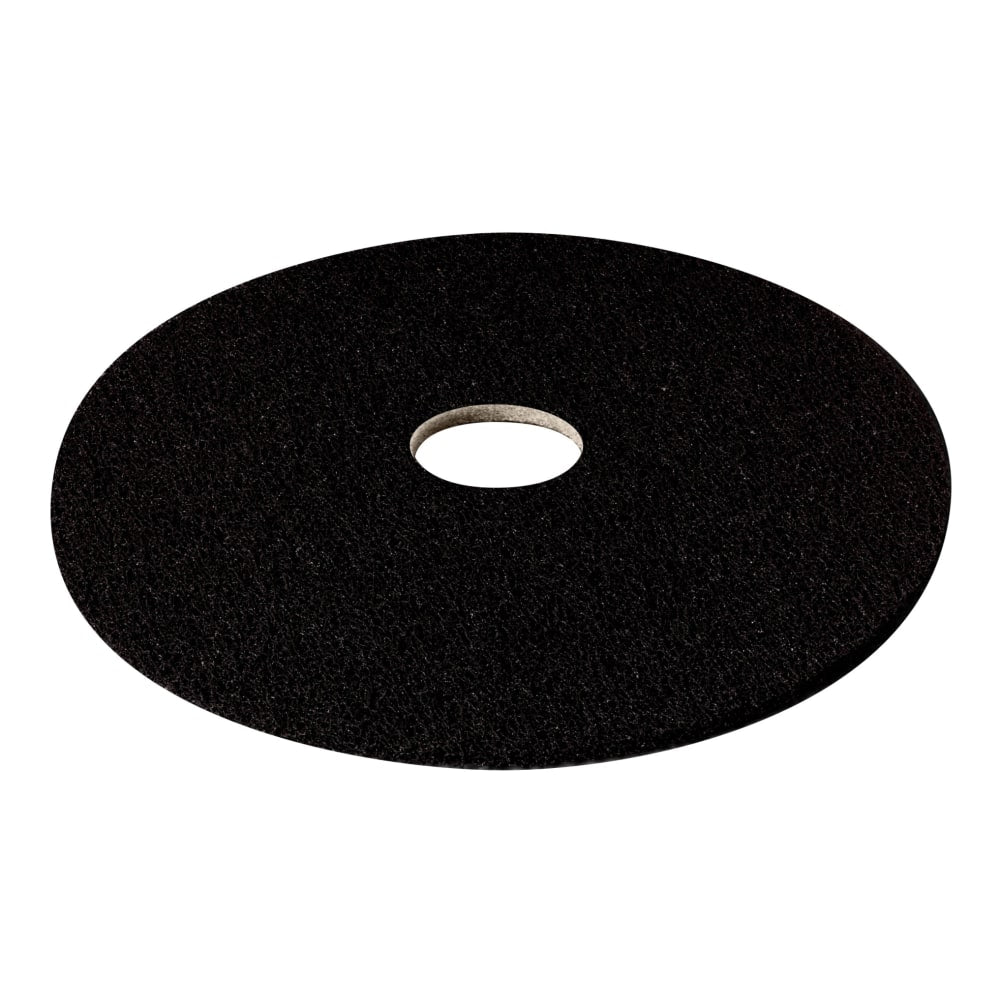 3M 7300 High-Productivity Floor Stripping Pads, 20in, Black, Case Of 5