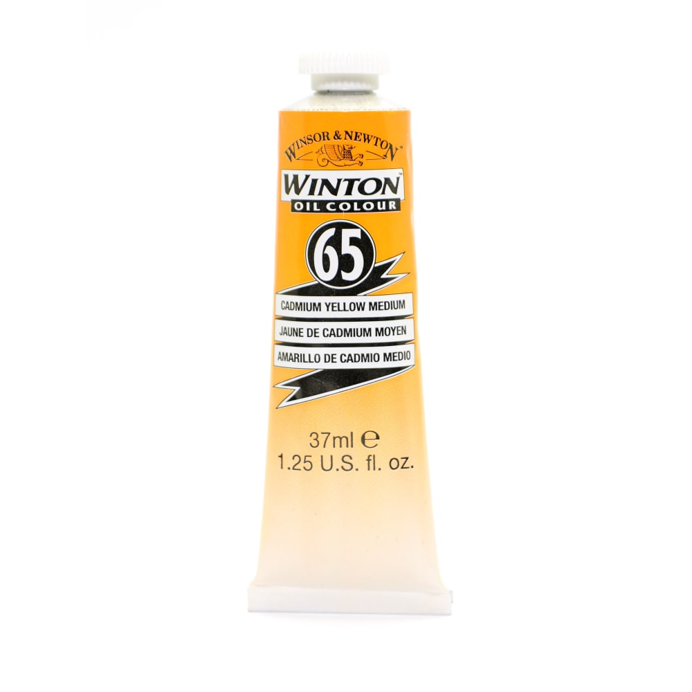 Winsor & Newton Winton Oil Colors, 37 mL, Cadmium Yellow Medium, Pack Of 2