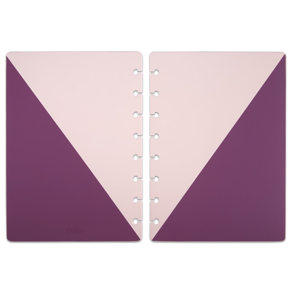 TUL Discbound Notebook Covers, Junior Size, Pink/Purple, Pack of 2 Covers