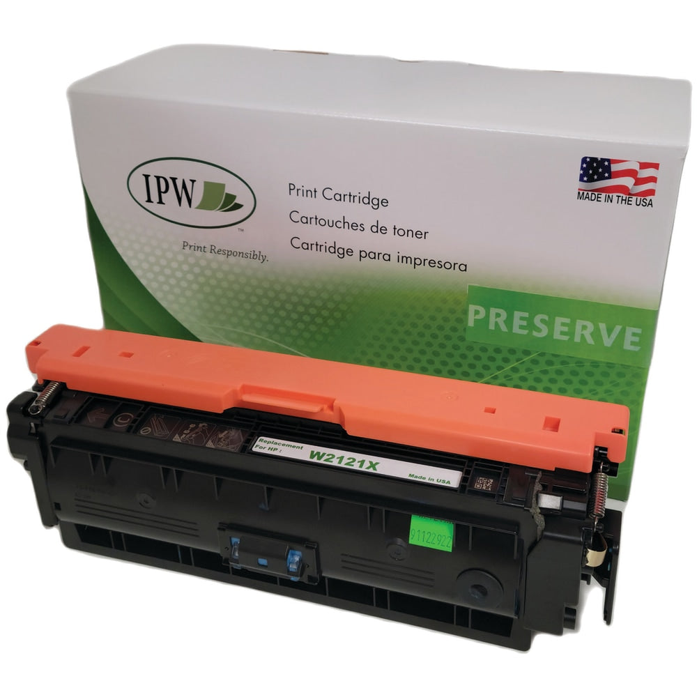 IPW Preserve Remanufactured Cyan High Yield Toner Cartridge Replacement For HP W2121X, W2121XN-ODP