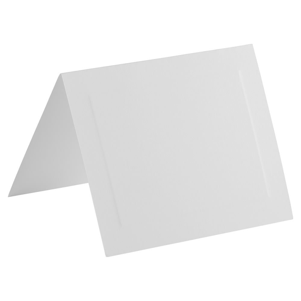 JAM Paper Blank Fold-Over Cards, Panel Border, 4 3/8in x 5 7/16in, White, Pack Of 100