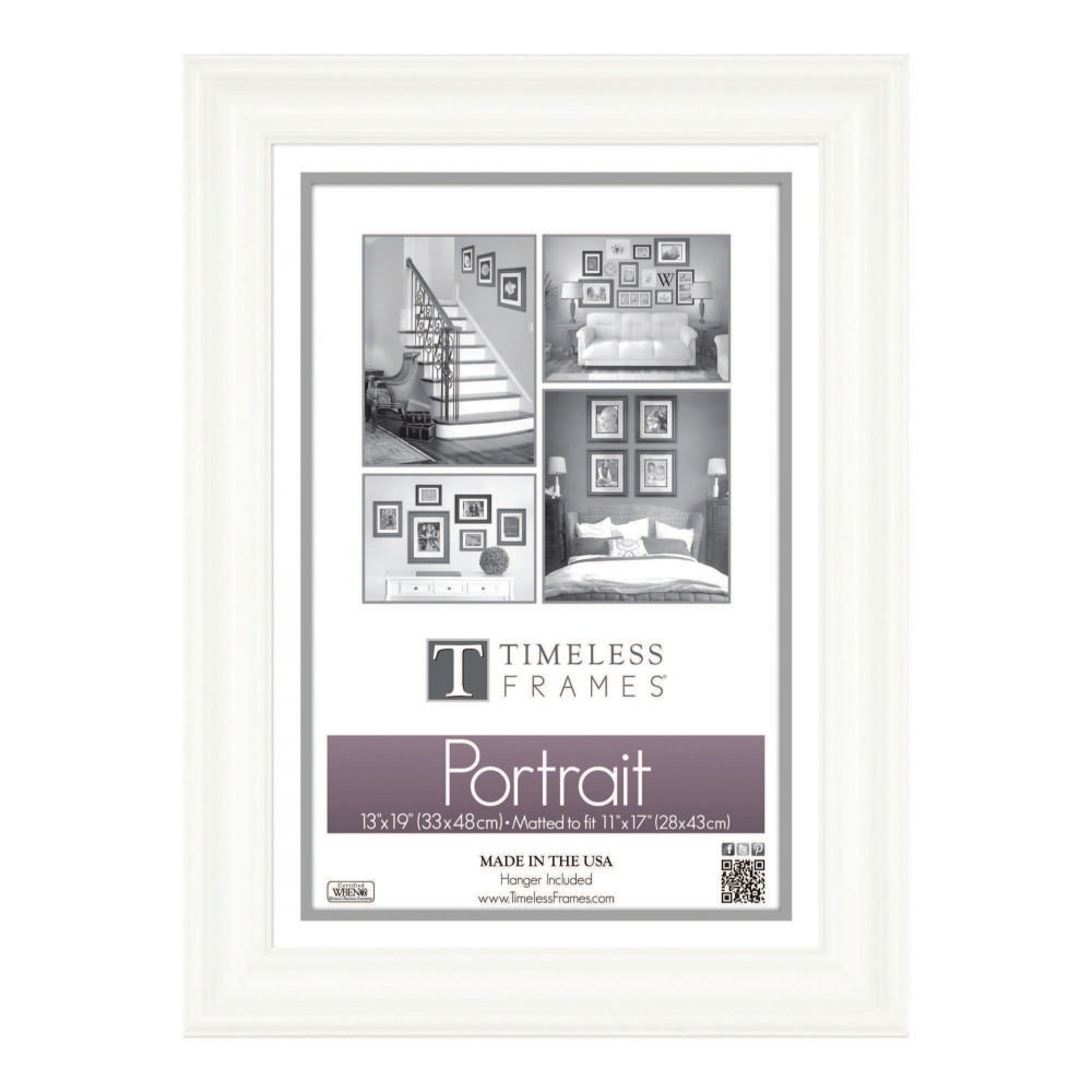 Timeless Frames Lauren Frame, Portrait, 13in x 19in, White