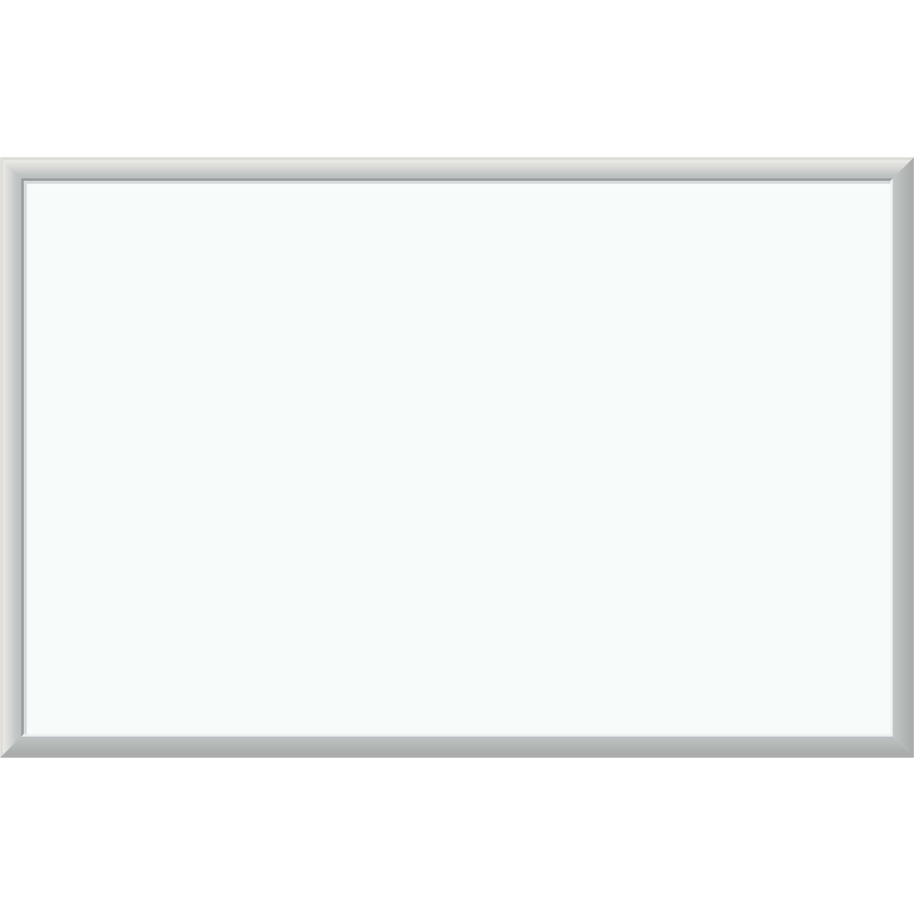 U Brands Non-Magnetic Melamine Dry Erase Board, 35in X 23in, Silver Aluminum Frame