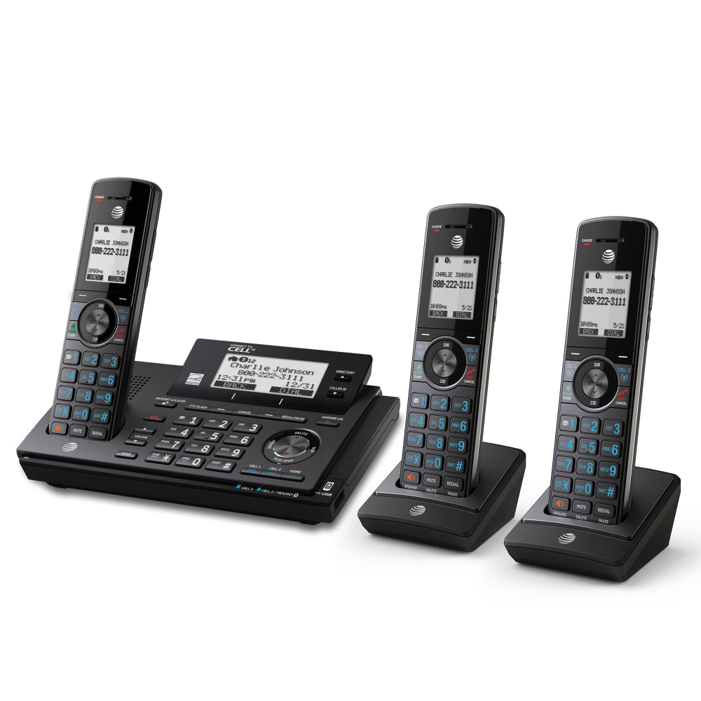 AT&T CLP99387 3 Handset DECT 6.0 Expandable Phone System With Digital Answering System & Smart Call Blocker