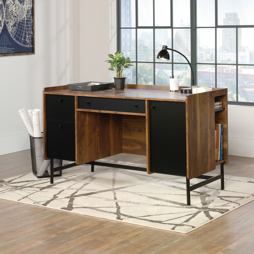 Sauder Harvey Park 55inW Computer Desk, Grand Walnut