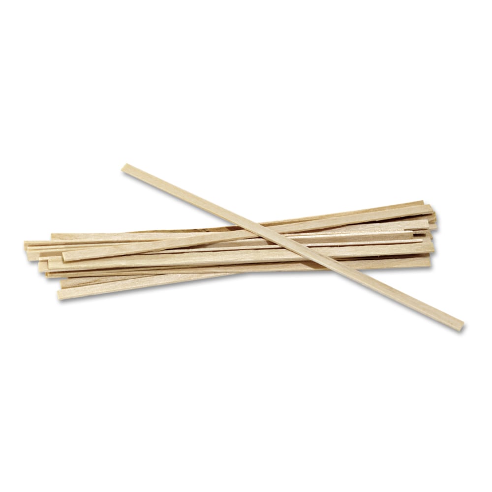 Royal Paper Wood Coffee Stir Sticks, 5-1/2in, Carton Of 10,000 Sticks