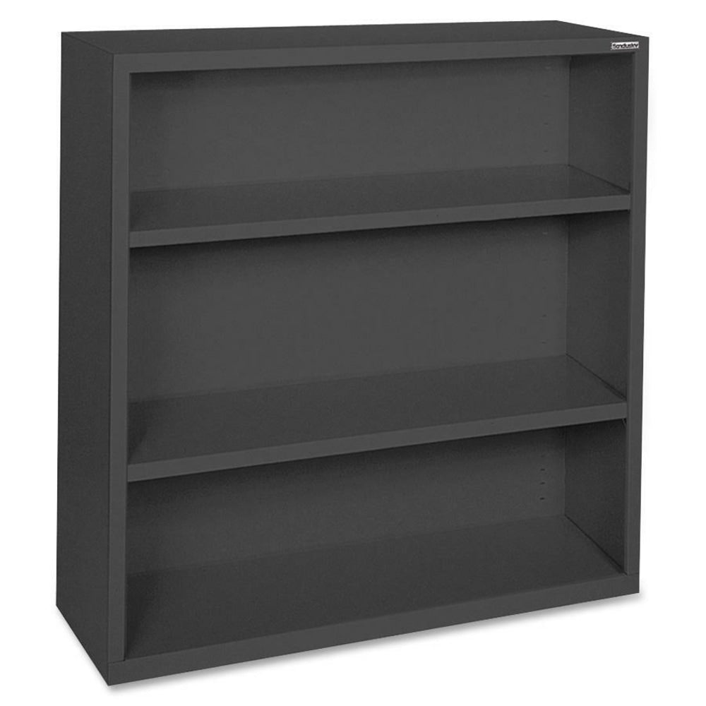 Lorell Fortress Series Steel Modular Shelving Bookcase, 3-Shelf, 42inH x 34-1/2inW x 13inD, Black