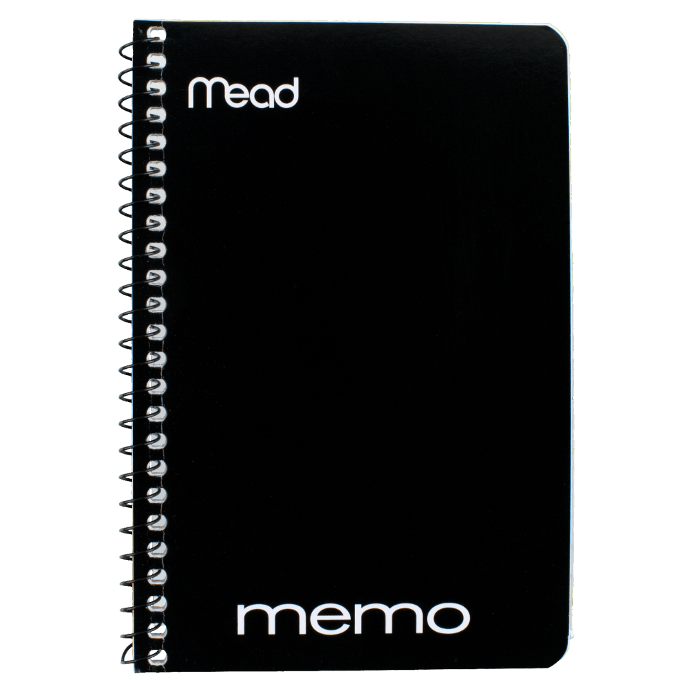 Mead Wirebound Side-Opening Memo Book, 4in x 6in, 1 Hole-Punched, College Ruled, 40 Sheets