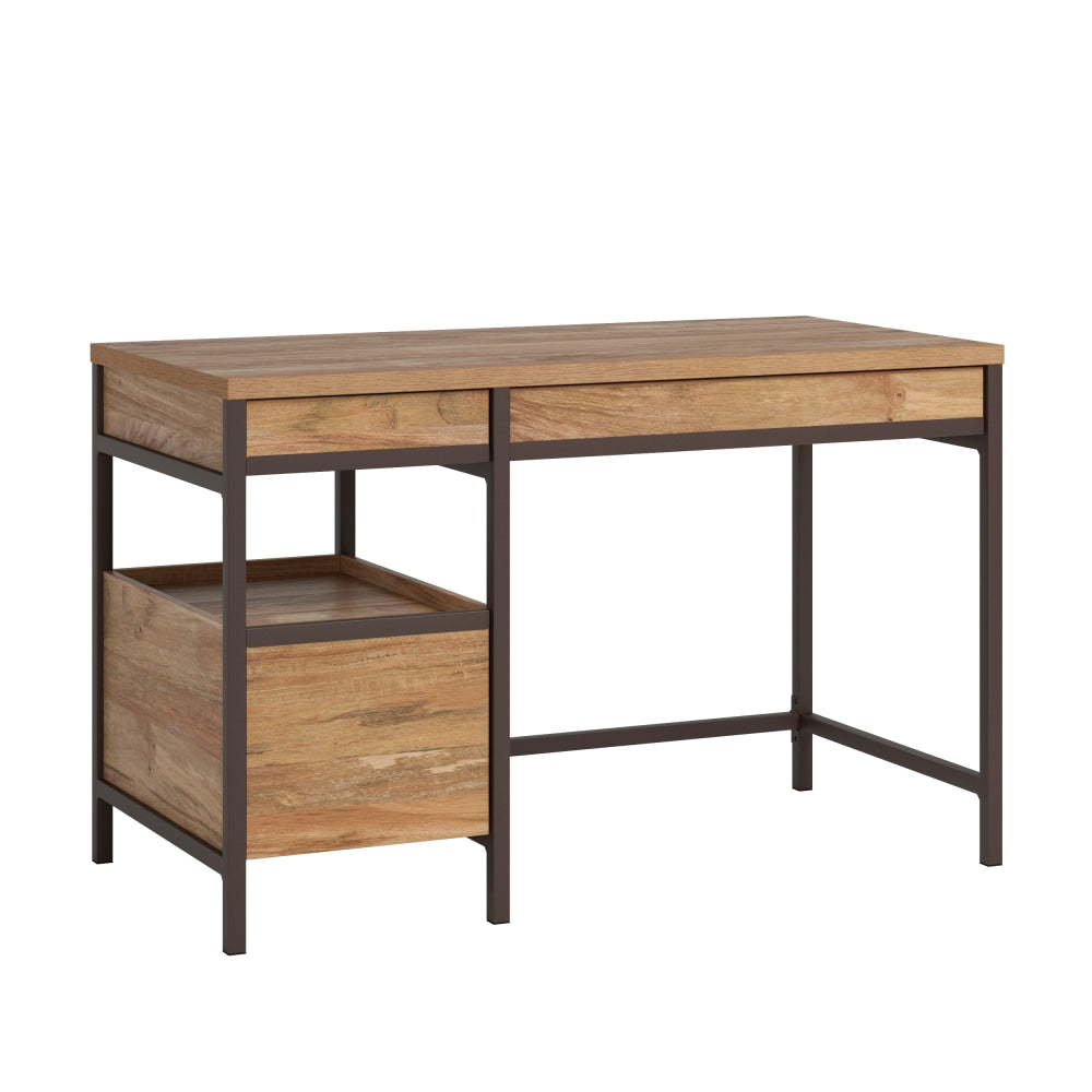 Sauder Manhattan Gate 48inW Single-Pedestal Computer Desk With File Drawer, Sindoori Mango