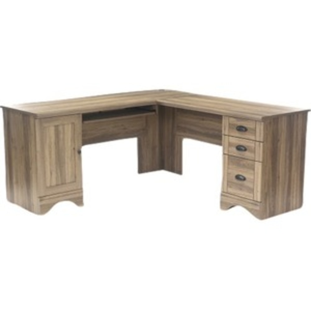 Sauder Harbor View 66inW Corner Desk, Salt Oak