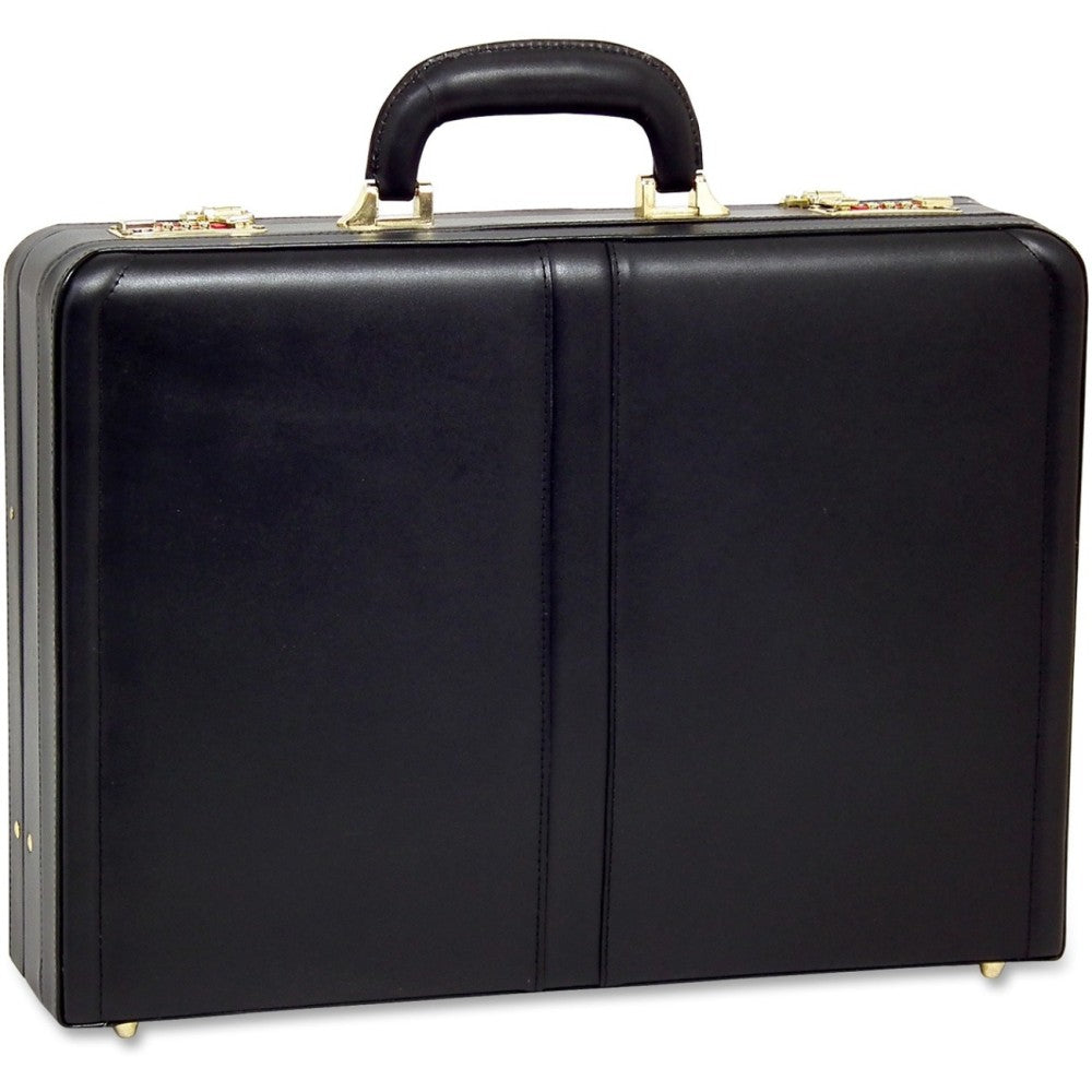 McKleinUSA Harper Leather Attache Case, Black