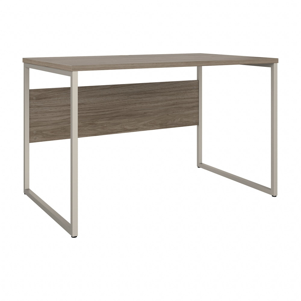 Bush Business Furniture Hybrid 48inW x 30inD Computer Table Desk With Metal Legs, Modern Hickory, Standard Delivery