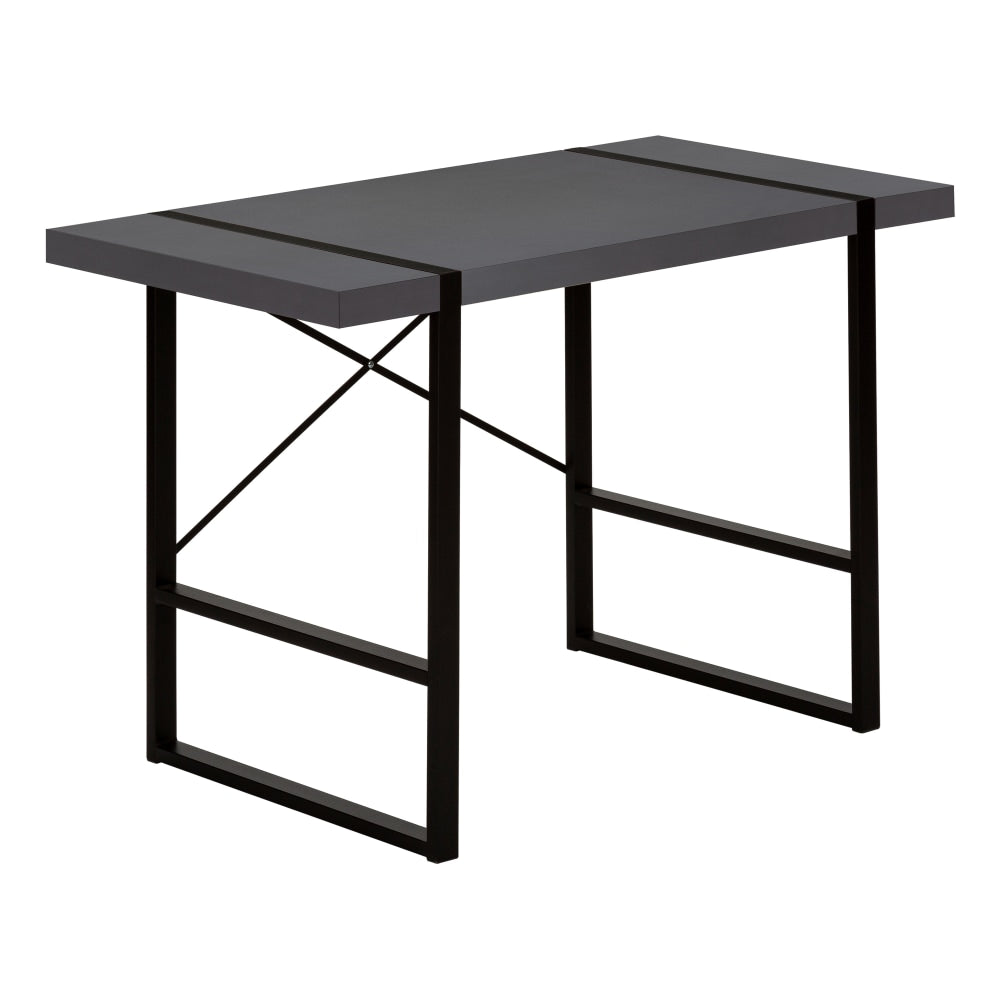 Monarch Specialties Randy 49inW Computer Desk, Gray/Black